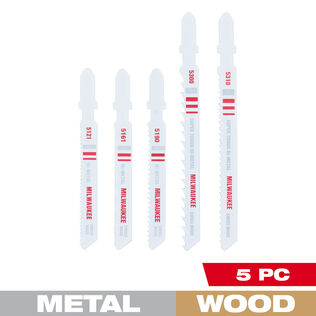 T-Shank Bi-Metal Jig Saw Blade Set, 5 Piece